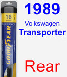 Rear Wiper Blade for 1989 Volkswagen Transporter - Assurance