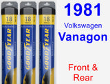 Front & Rear Wiper Blade Pack for 1981 Volkswagen Vanagon - Assurance