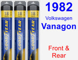 Front & Rear Wiper Blade Pack for 1982 Volkswagen Vanagon - Assurance