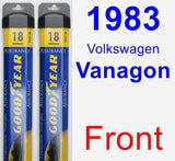 Front Wiper Blade Pack for 1983 Volkswagen Vanagon - Assurance