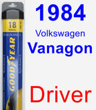 Driver Wiper Blade for 1984 Volkswagen Vanagon - Assurance