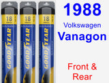 Front & Rear Wiper Blade Pack for 1988 Volkswagen Vanagon - Assurance