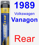 Rear Wiper Blade for 1989 Volkswagen Vanagon - Assurance