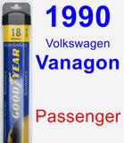 Passenger Wiper Blade for 1990 Volkswagen Vanagon - Assurance