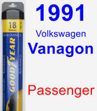 Passenger Wiper Blade for 1991 Volkswagen Vanagon - Assurance