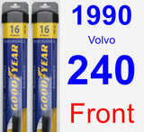 Front Wiper Blade Pack for 1990 Volvo 240 - Assurance