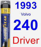 Driver Wiper Blade for 1993 Volvo 240 - Assurance