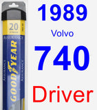 Driver Wiper Blade for 1989 Volvo 740 - Assurance