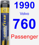 Passenger Wiper Blade for 1990 Volvo 760 - Assurance