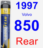 Rear Wiper Blade for 1997 Volvo 850 - Assurance