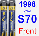 Front Wiper Blade Pack for 1998 Volvo S70 - Assurance