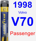 Passenger Wiper Blade for 1998 Volvo V70 - Assurance