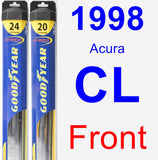 Front Wiper Blade Pack for 1998 Acura CL - Hybrid