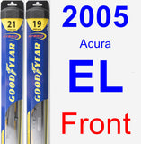 Front Wiper Blade Pack for 2005 Acura EL - Hybrid