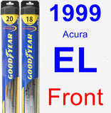 Front Wiper Blade Pack for 1999 Acura EL - Hybrid