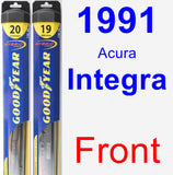 Front Wiper Blade Pack for 1991 Acura Integra - Hybrid