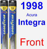 Front Wiper Blade Pack for 1998 Acura Integra - Hybrid