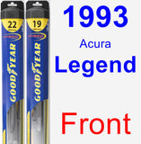 Front Wiper Blade Pack for 1993 Acura Legend - Hybrid