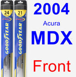 Front Wiper Blade Pack for 2004 Acura MDX - Hybrid