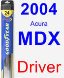 Driver Wiper Blade for 2004 Acura MDX - Hybrid