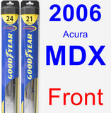 Front Wiper Blade Pack for 2006 Acura MDX - Hybrid