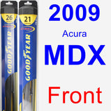 Front Wiper Blade Pack for 2009 Acura MDX - Hybrid