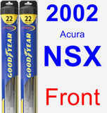 Front Wiper Blade Pack for 2002 Acura NSX - Hybrid