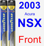 Front Wiper Blade Pack for 2003 Acura NSX - Hybrid