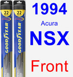 Front Wiper Blade Pack for 1994 Acura NSX - Hybrid