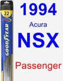 Passenger Wiper Blade for 1994 Acura NSX - Hybrid