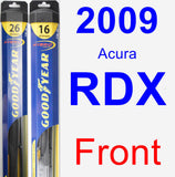 Front Wiper Blade Pack for 2009 Acura RDX - Hybrid