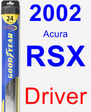 Driver Wiper Blade for 2002 Acura RSX - Hybrid