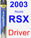 Driver Wiper Blade for 2003 Acura RSX - Hybrid