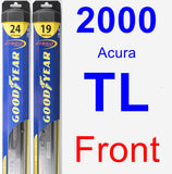 Front Wiper Blade Pack for 2000 Acura TL - Hybrid