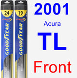 Front Wiper Blade Pack for 2001 Acura TL - Hybrid