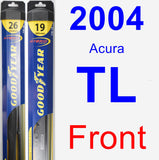 Front Wiper Blade Pack for 2004 Acura TL - Hybrid