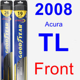 Front Wiper Blade Pack for 2008 Acura TL - Hybrid