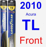 Front Wiper Blade Pack for 2010 Acura TL - Hybrid