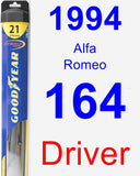 Driver Wiper Blade for 1994 Alfa Romeo 164 - Hybrid