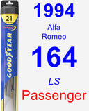 Passenger Wiper Blade for 1994 Alfa Romeo 164 - Hybrid