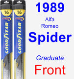 Front Wiper Blade Pack for 1989 Alfa Romeo Spider - Hybrid