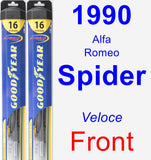 Front Wiper Blade Pack for 1990 Alfa Romeo Spider - Hybrid