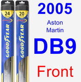 Front Wiper Blade Pack for 2005 Aston Martin DB9 - Hybrid