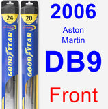 Front Wiper Blade Pack for 2006 Aston Martin DB9 - Hybrid