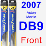 Front Wiper Blade Pack for 2007 Aston Martin DB9 - Hybrid