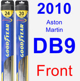 Front Wiper Blade Pack for 2010 Aston Martin DB9 - Hybrid