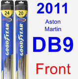 Front Wiper Blade Pack for 2011 Aston Martin DB9 - Hybrid