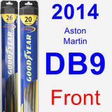 Front Wiper Blade Pack for 2014 Aston Martin DB9 - Hybrid