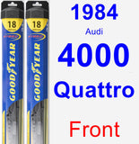 Front Wiper Blade Pack for 1984 Audi 4000 Quattro - Hybrid