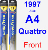 Front Wiper Blade Pack for 1997 Audi A4 Quattro - Hybrid